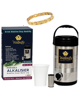 WELLNIFY ALKALINE JAR + BIO MAGNATIC TITANIUM BRACLET