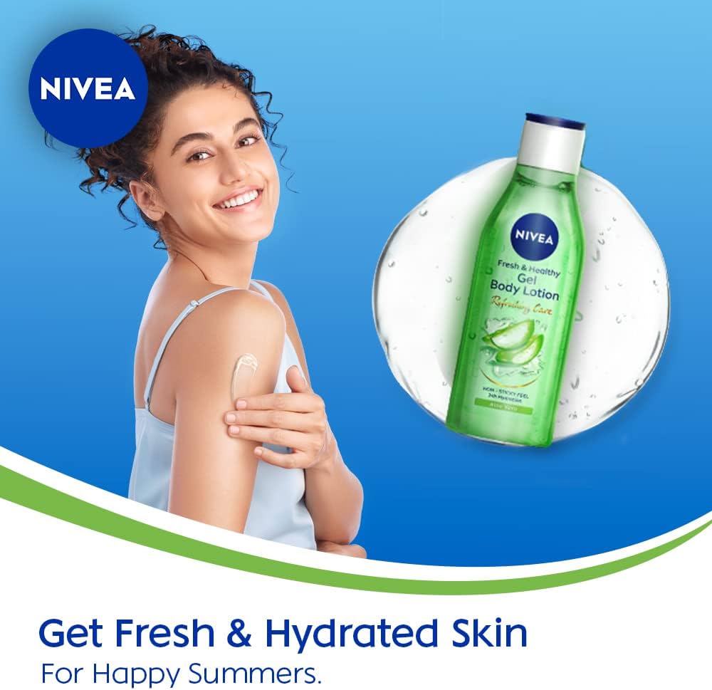 NIVEA Gel Body Lotion 75 ml | Aloe Vera | Refreshing Care For 24H Hydration | Non-Sticky | Fast Absorbing for Fresh And Healthy Skin